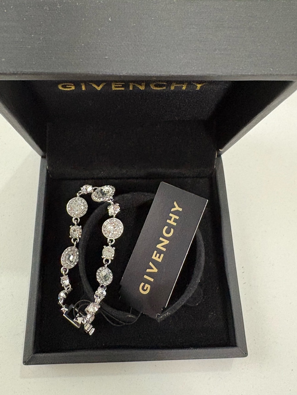 Givenchy Silver Crystal Link Bracelet - Picture 6 of 12